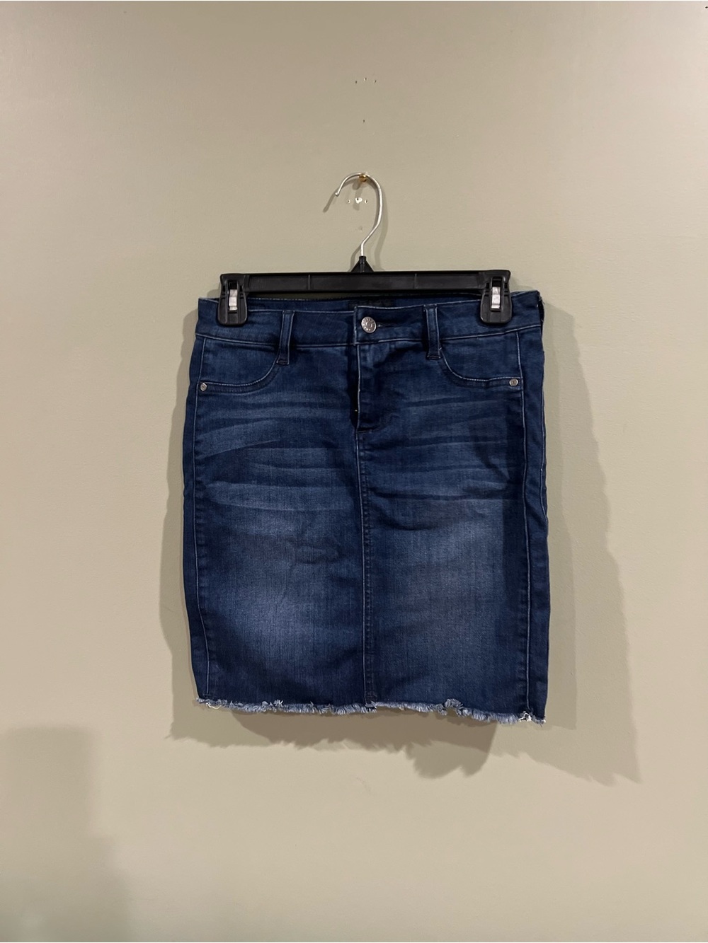 Celebrity Pink Dark Blue Denim Pencil Skirt